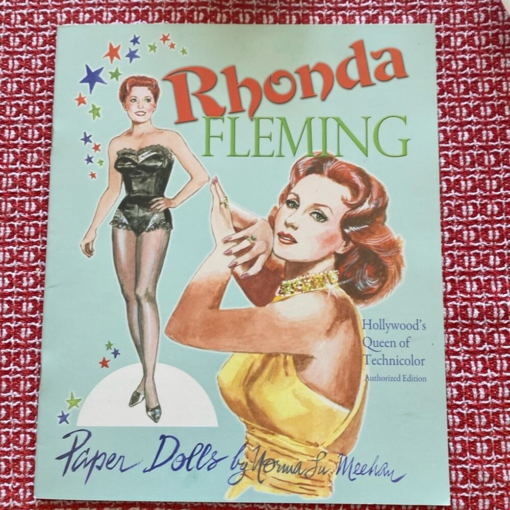 Vintage uncut Rhonda Fleming Paper Dolls by Norma Lu Meehan
